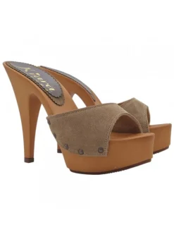 Kiara Shoes ZOCCOLI IN CAMOSCIO E... Taupe Sale