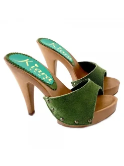 Kiara Shoes ZOCCOLI IN CAMOSCIO ... Verde Discount