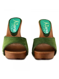Kiara Shoes ZOCCOLI IN CAMOSCIO ... Verde Discount