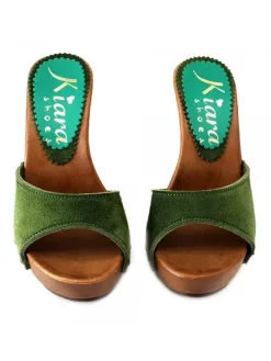 Kiara Shoes ZOCCOLI IN CAMOSCIO ... Verde Discount