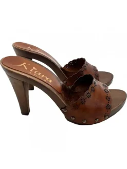 Kiara Shoes ZOCCOLI IN CUOIO TACCO 11 Clearance