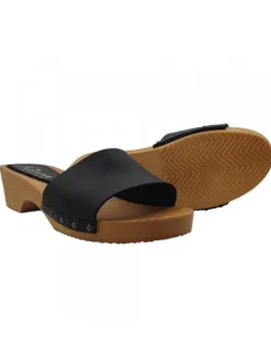 Kiara Shoes Zoccoli in Legno con Tacco... Nero New