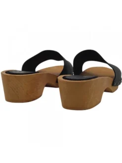 Kiara Shoes Zoccoli in Legno con Tacco... Nero New