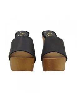 Kiara Shoes ZOCCOLI IN LEGNO TACCO... Nero Discount