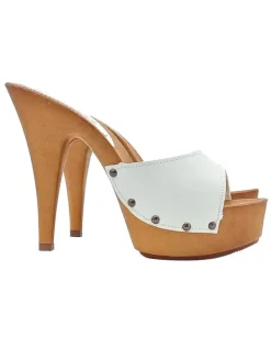Kiara Shoes ZOCCOLI IN PELLE BIANCA... BIANCO Online