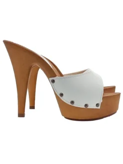 Kiara Shoes ZOCCOLI IN PELLE BIANCA... BIANCO Online