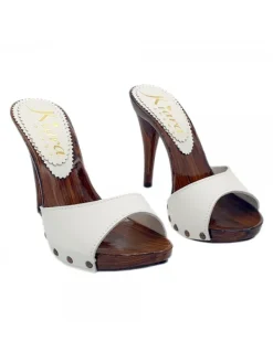 Kiara Shoes ZOCCOLI IN PELLE BIANCA... BIANCO Online