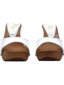 Kiara Shoes ZOCCOLI IN PELLE CON... BIANCO Outlet