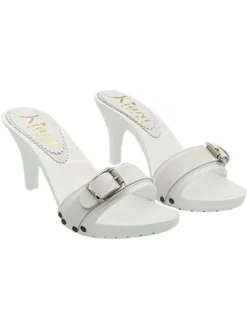 Kiara Shoes ZOCCOLI IN PELLE DOPPIA... BIANCO Hot