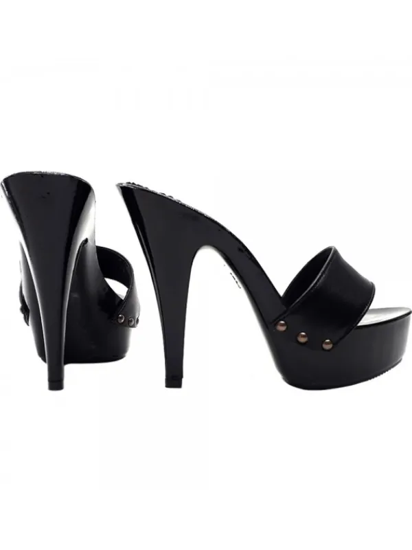 Kiara Shoes ZOCCOLI IN PELLE NERA TACCO 13 Nero Best