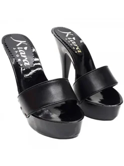 Kiara Shoes ZOCCOLI IN PELLE NERA TACCO 13 Nero Best