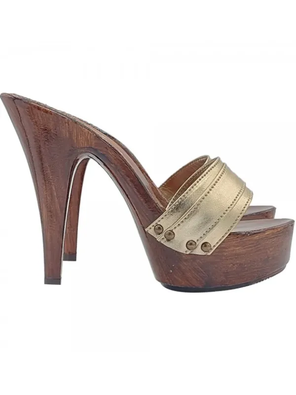 Kiara Shoes ZOCCOLI IN PELLE CON... Oro Best