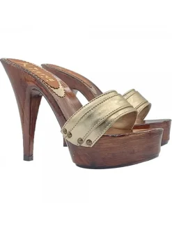 Kiara Shoes ZOCCOLI IN PELLE CON... Oro Best