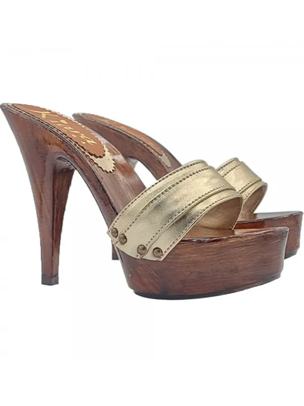 Kiara Shoes ZOCCOLI IN PELLE CON... Oro Best