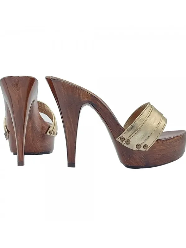 Kiara Shoes ZOCCOLI IN PELLE CON... Oro Best