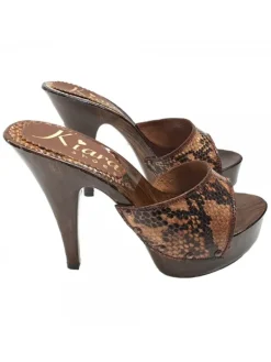 Kiara Shoes ZOCCOLI IN PELLE PITONATA... Beige Online