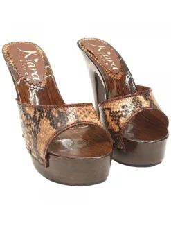 Kiara Shoes ZOCCOLI IN PELLE PITONATA... Beige Online