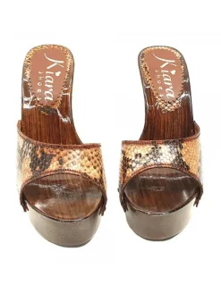 Kiara Shoes ZOCCOLI IN PELLE PITONATA... Beige Online