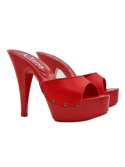 Kiara Shoes ZOCCOLI IN PELLE ROSSI CON... Rosso Outlet