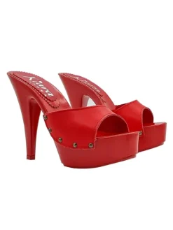 Kiara Shoes ZOCCOLI IN PELLE ROSSI CON... Rosso Outlet