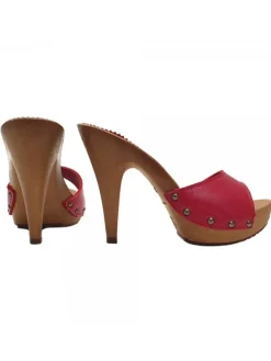 Kiara Shoes ZOCCOLI IN PELLE CON... Rosso
