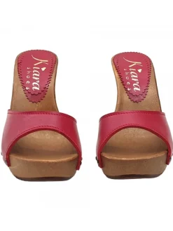 Kiara Shoes ZOCCOLI IN PELLE CON... Rosso