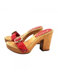 Kiara Shoes ZOCCOLI IN TACCO 10 CM Rosso New