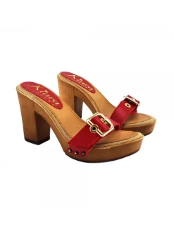 Kiara Shoes ZOCCOLI IN TACCO 10 CM Rosso New