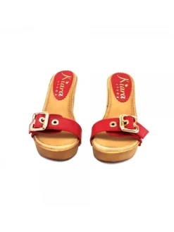 Kiara Shoes ZOCCOLI IN TACCO 10 CM Rosso New