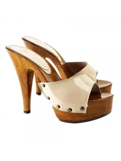 Kiara Shoes ZOCCOLI IN VERNICE ... Beige Outlet