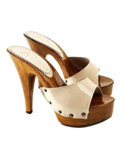 Kiara Shoes ZOCCOLI IN VERNICE ... Beige Outlet