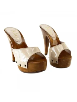 Kiara Shoes ZOCCOLI IN VERNICE ... Beige Outlet