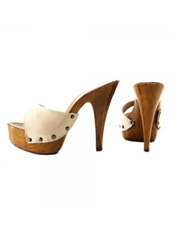 Kiara Shoes ZOCCOLI IN VERNICE ... Beige Outlet