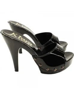 Kiara Shoes ZOCCOLI IN VERNICE NERA CON... Nero Online