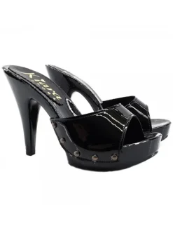 Kiara Shoes ZOCCOLI IN VERNICE NERA CON... Nero Online