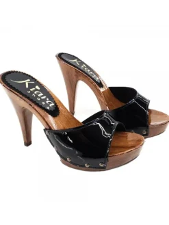 Kiara Shoes ZOCCOLI IN VERNICE NERA SEXY Nero Online