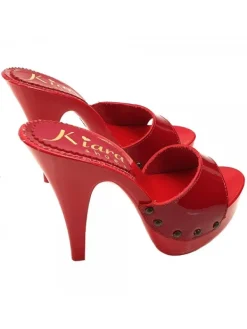 Kiara Shoes ZOCCOLI IN VERNICE ROSSA Rosso Clearance