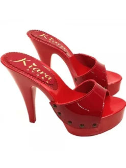 Kiara Shoes ZOCCOLI IN VERNICE ROSSA Rosso Clearance