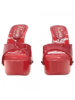 Kiara Shoes ZOCCOLI IN VERNICE ROSSA Rosso Clearance