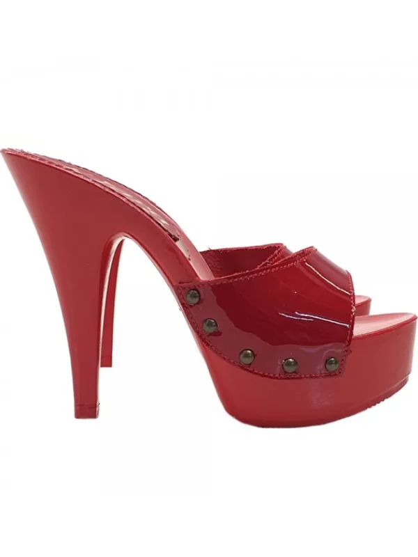 Kiara Shoes ZOCCOLI IN VERNICE ROSSA Rosso Clearance