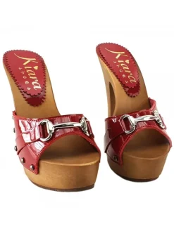 Kiara Shoes ZOCCOLI IN VERNICE ROSSA... Rosso