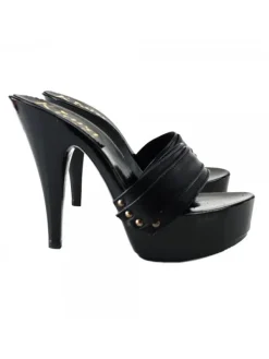 Kiara Shoes ZOCCOLI LACCATI NERI IN... Nero Hot