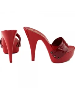 Kiara Shoes ZOCCOLI LACCATI ROSSI TACCO 13 Rosso Outlet