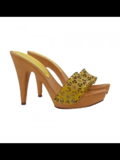 Kiara Shoes ZOCCOLI LASERATI GIALLI... Outlet