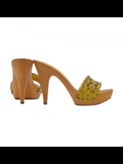Kiara Shoes ZOCCOLI LASERATI GIALLI... Outlet