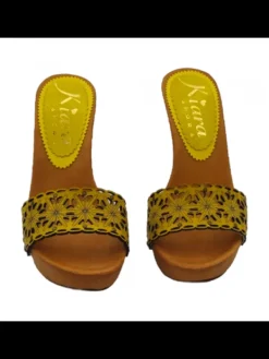 Kiara Shoes ZOCCOLI LASERATI GIALLI... Outlet