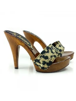 Kiara Shoes ZOCCOLI  LEOPARDATI TACCO 11 Hot