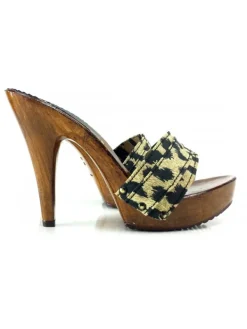Kiara Shoes ZOCCOLI  LEOPARDATI TACCO 11 Hot