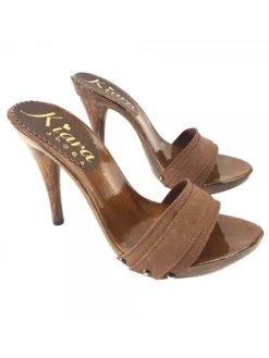 Kiara Shoes ZOCCOLI CON TACCO 12 Marrone Clearance