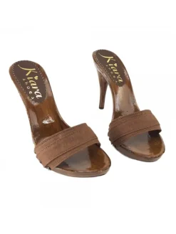 Kiara Shoes ZOCCOLI CON TACCO 12 Marrone Clearance